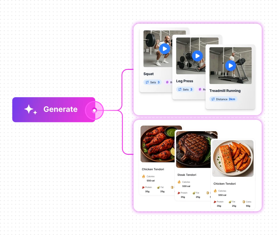 AI workout and meal plan generator