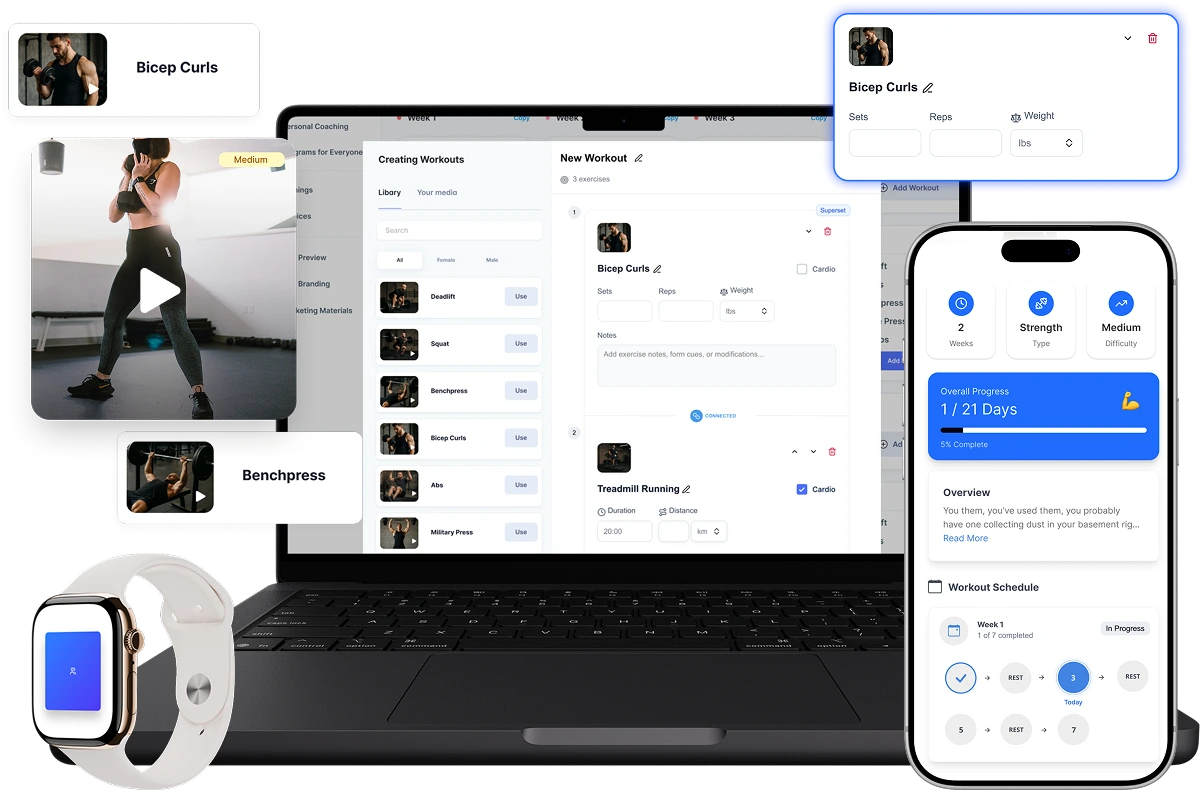 App with exercise library