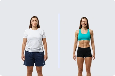 Before and after training program