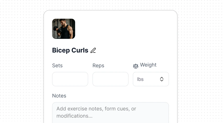 Bicep curls sets and reps