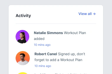 Client activity tracker