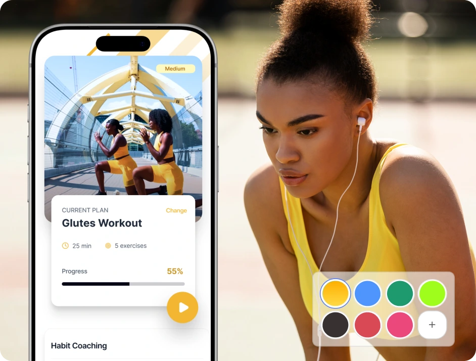 Custom branded fitness app