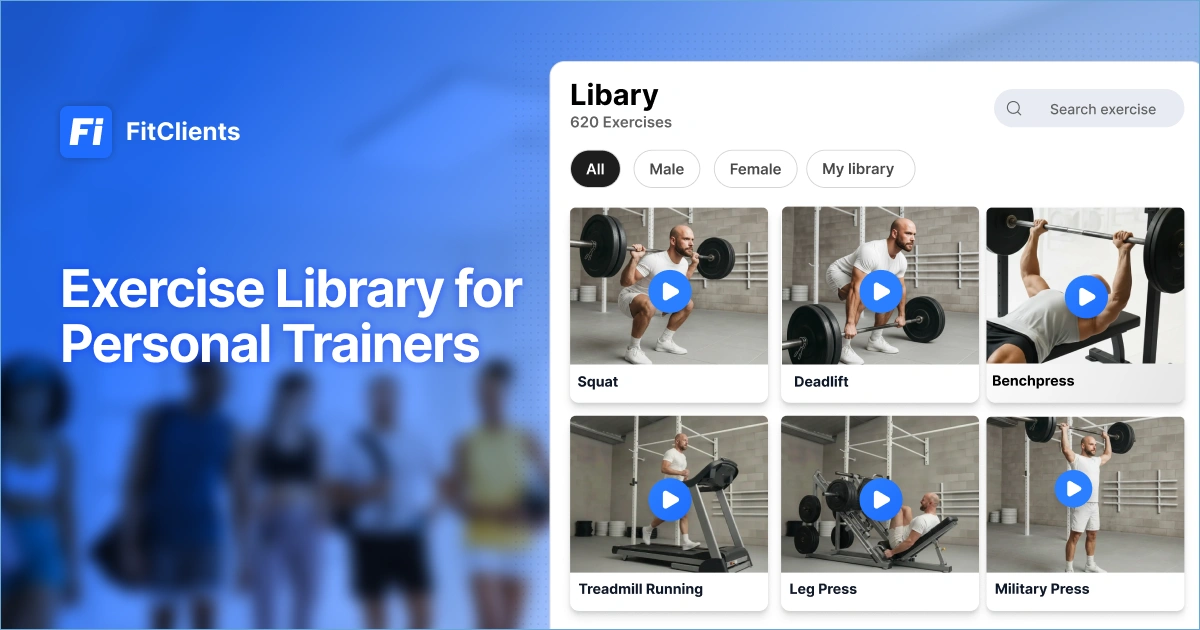 Exercise library for personal trainers