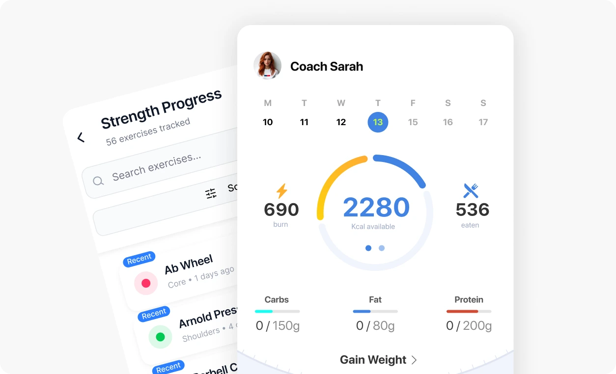 Fitness app for personal trainers