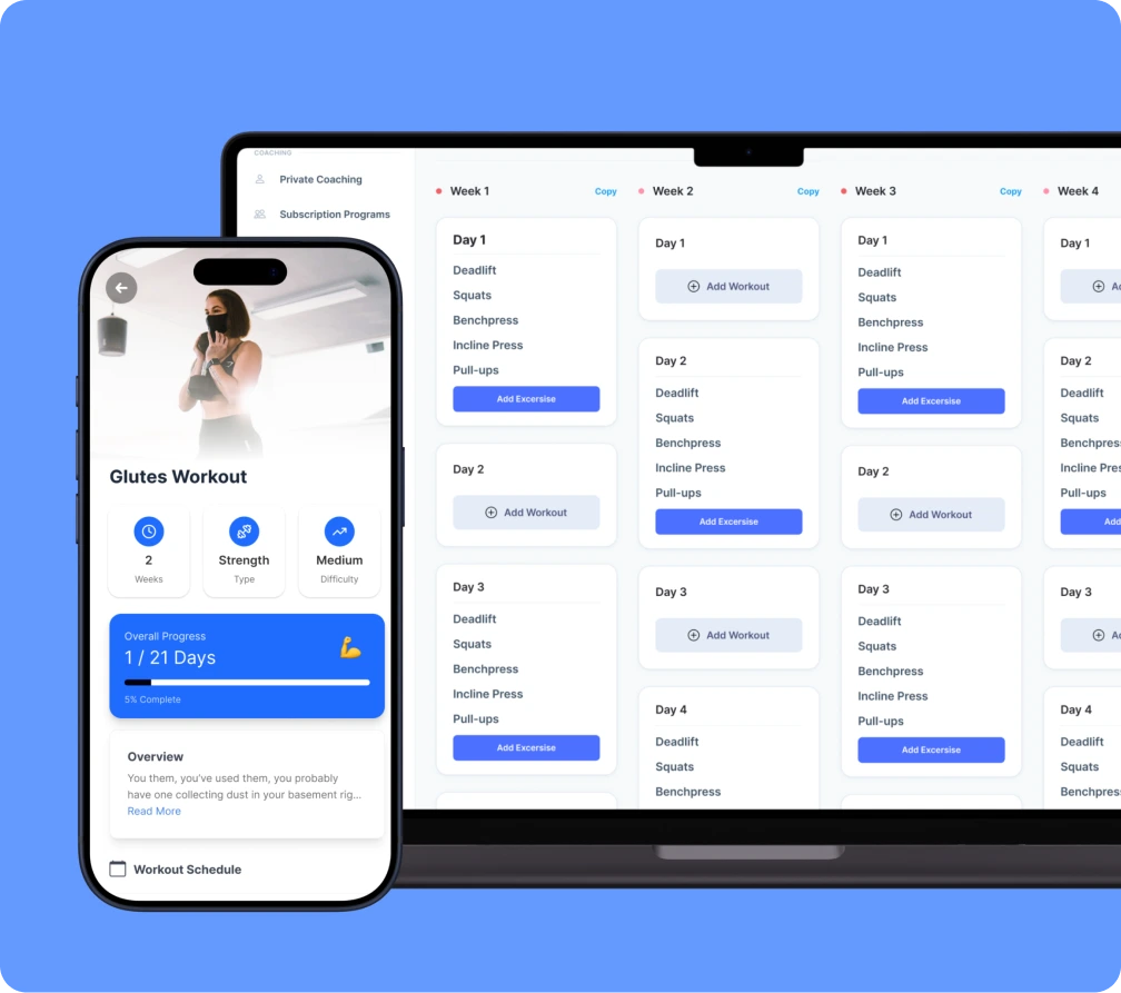 Fitness website builder