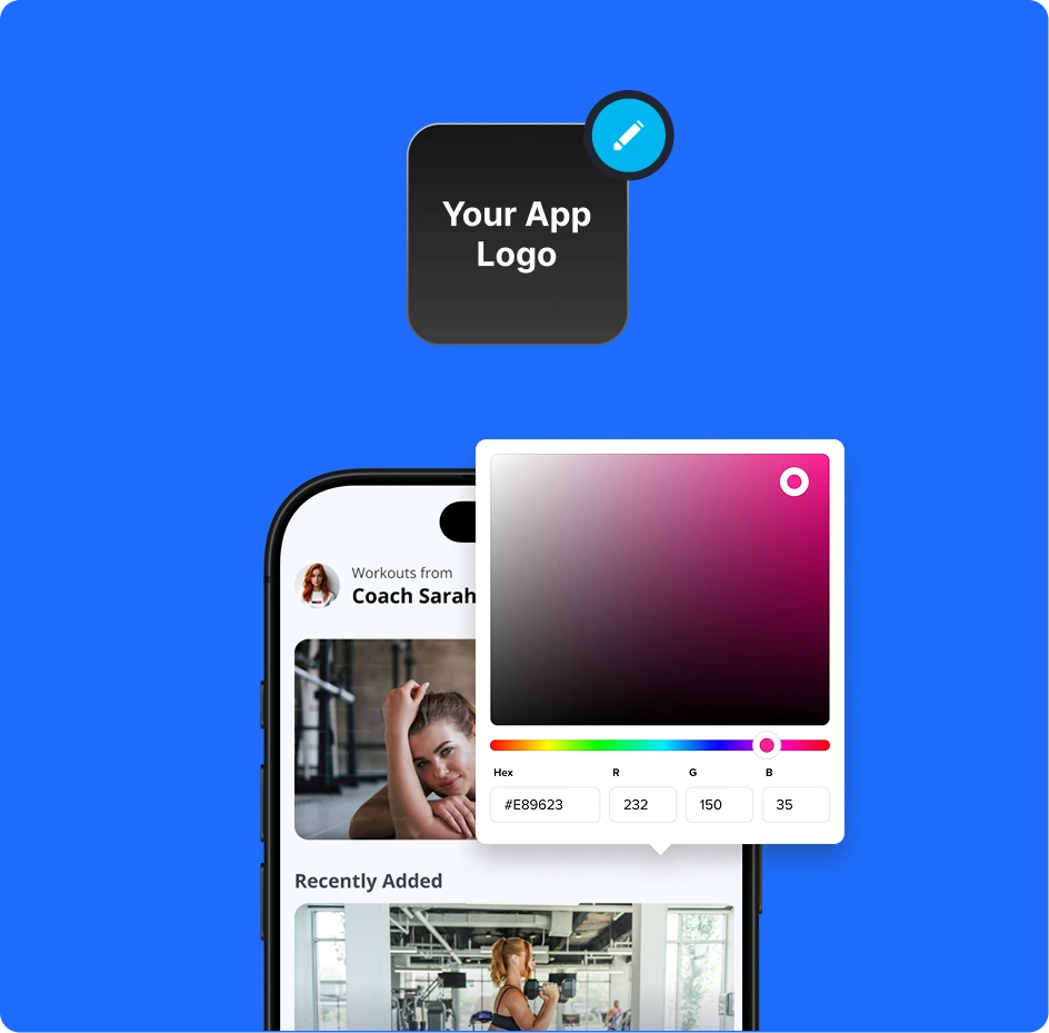 Full personal trainer app branding