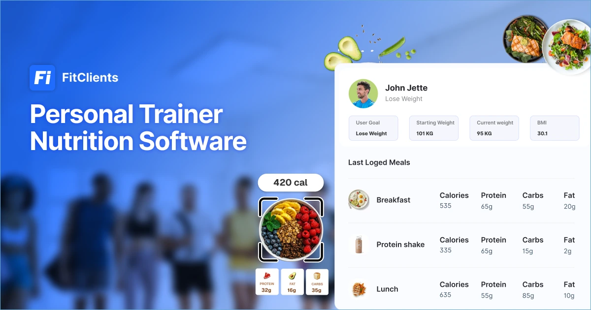 Nutrition software for personal trainers