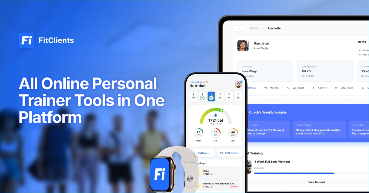 Online personal trainer tools