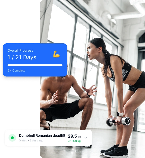 Personal trainer client workout log