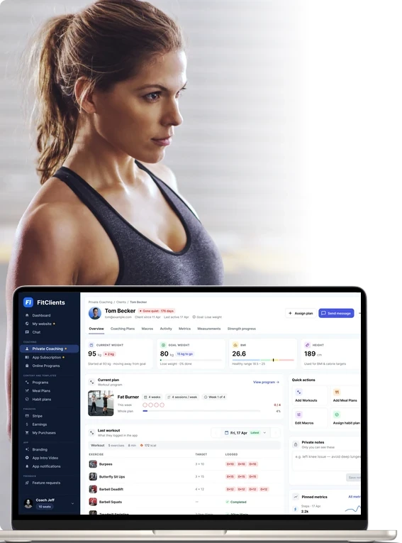 Personal trainer computer software