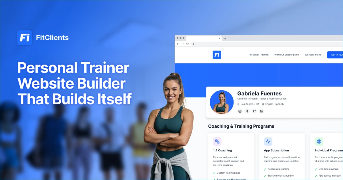 Personal trainer website builder