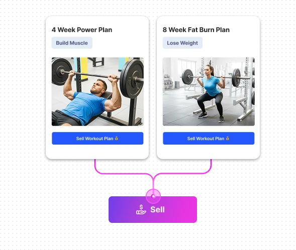 Workout plan selling online