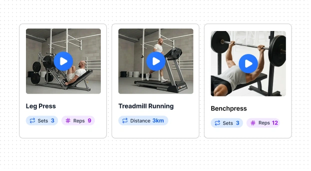 Workout programming with exercises