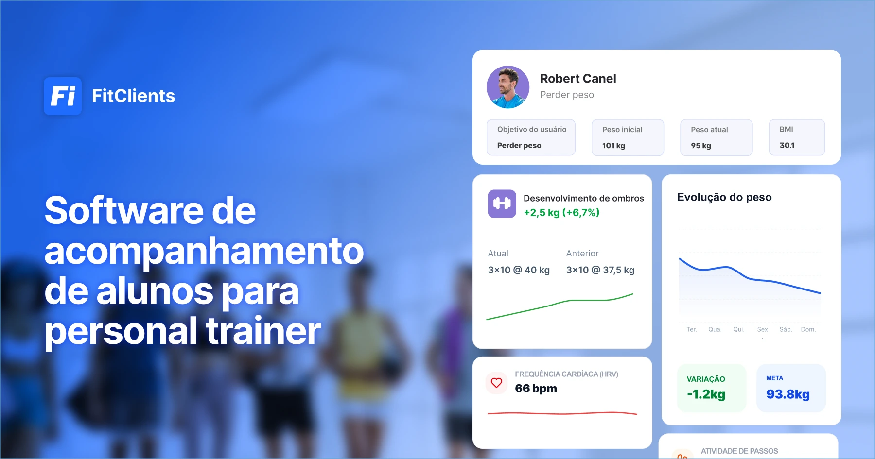 Acompanhamento de alunos para personal trainers