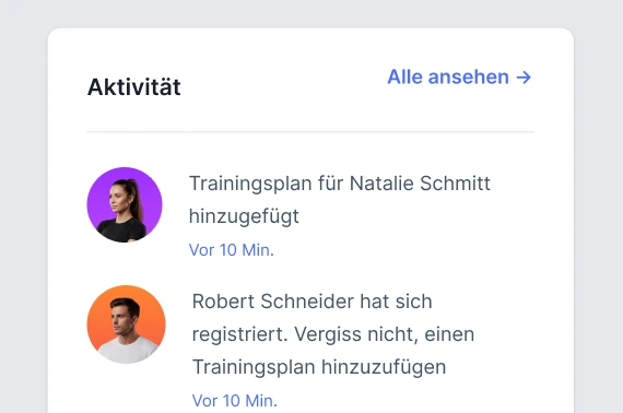 Aktivitätstracker für Kunden