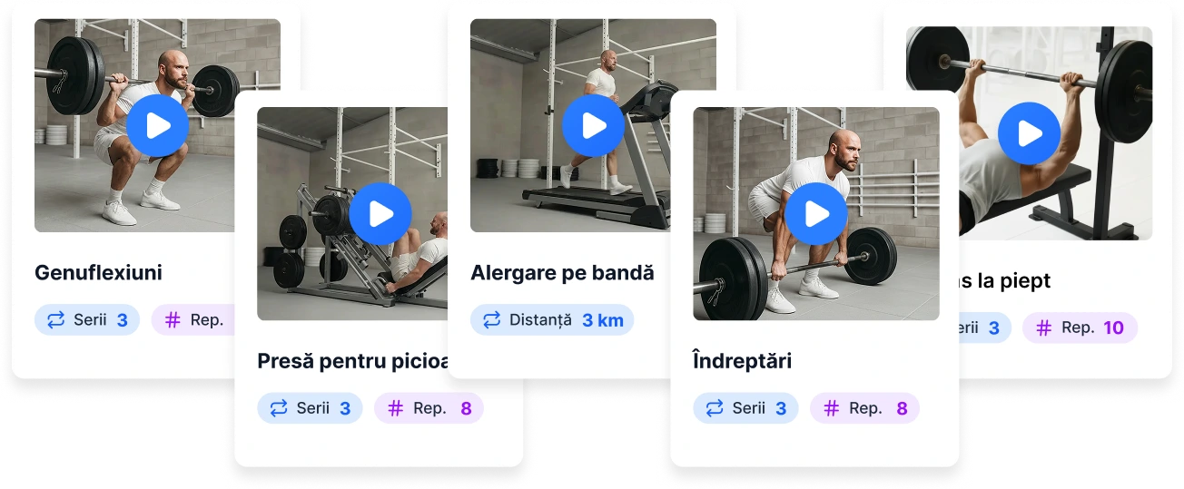 Aplicație cu bibliotecă de exerciții
