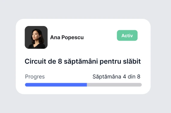 Aplicație pentru antrenori personali pentru monitorizarea clienților
