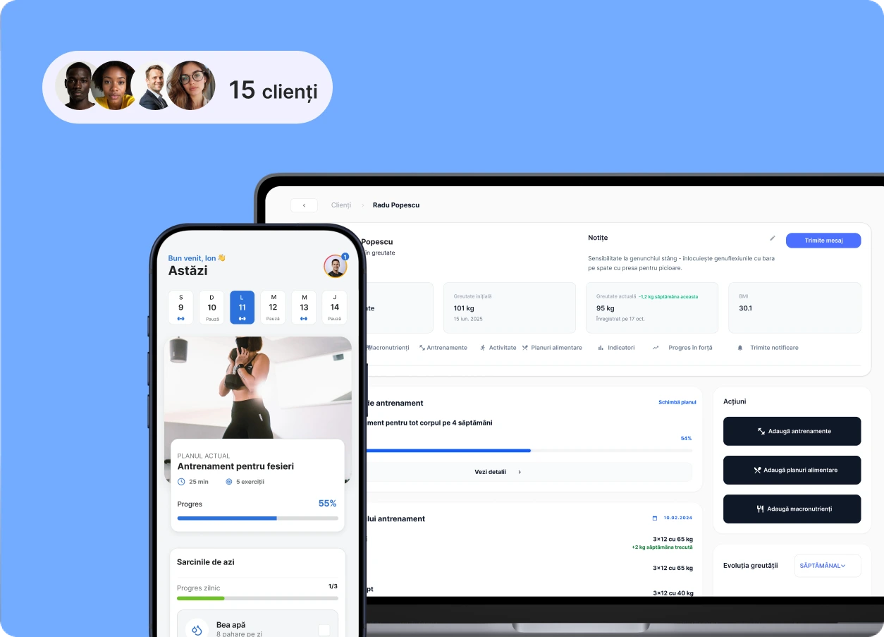 Aplicație și software gratuite pentru antrenori personali