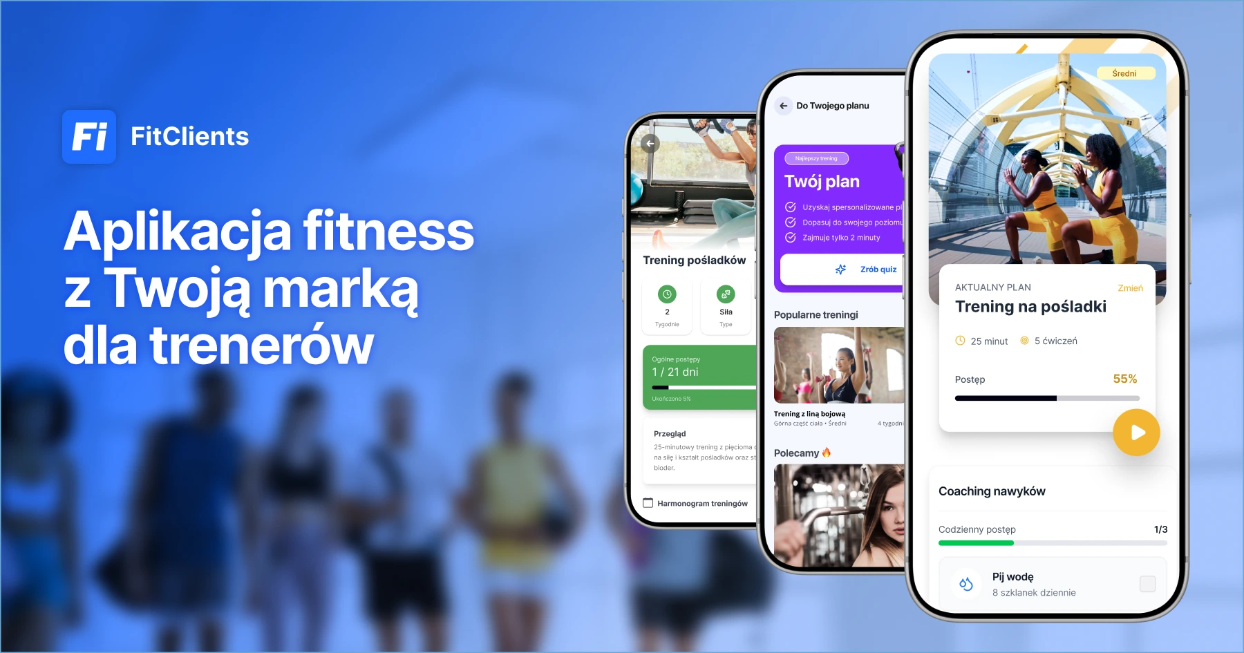 Aplikacja fitness z własną marką dla trenerów personalnych
