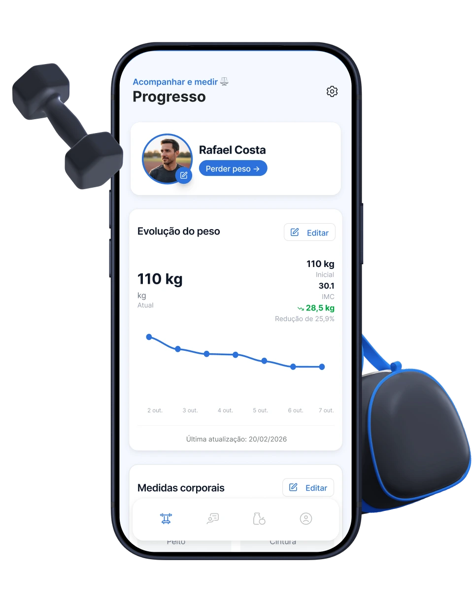 Um app de acompanhamento de alunos para personal trainers usarem com regularidade