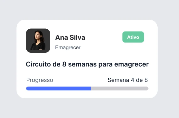 App para personal trainers acompanharem alunos