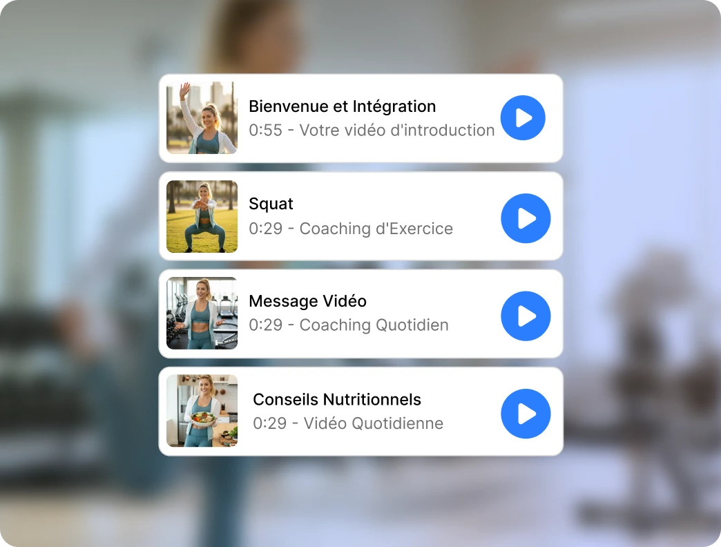Application de fitness personnalisée