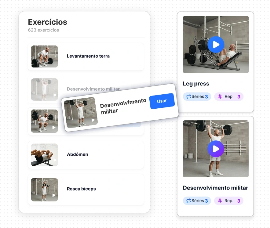Banco de exercícios de fitness