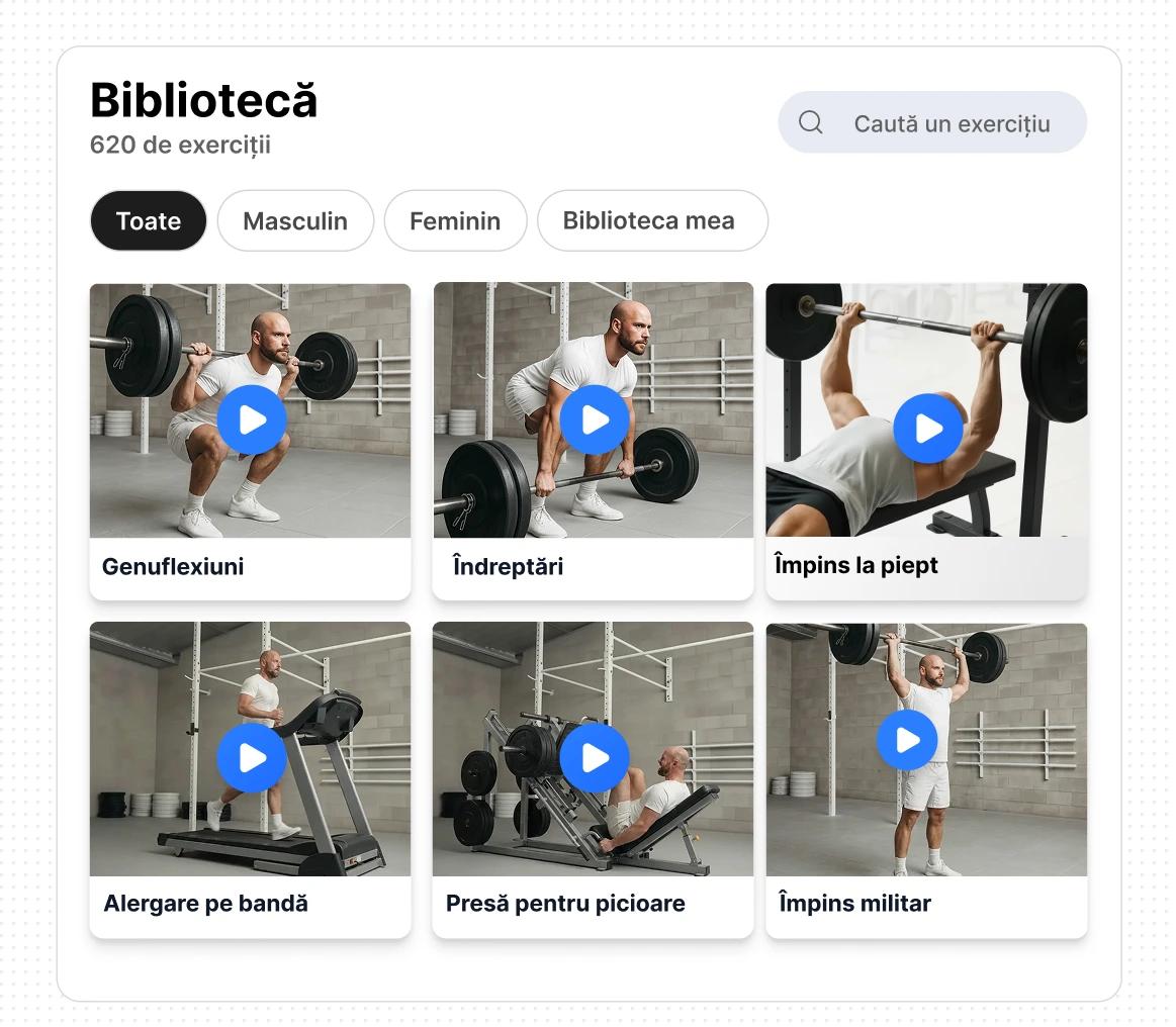 Bibliotecă de antrenamente