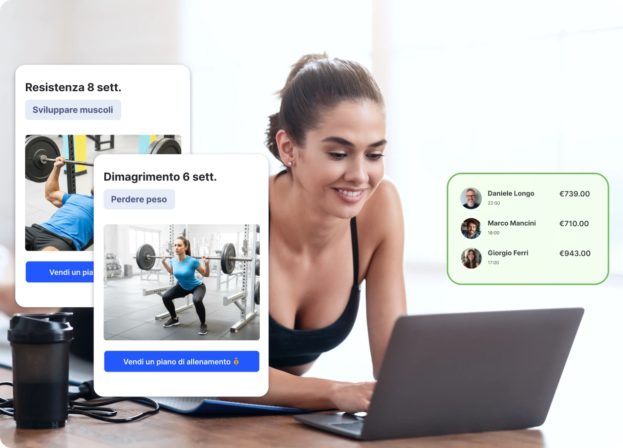 Come vendere schede di allenamento online senza inviare PDF?