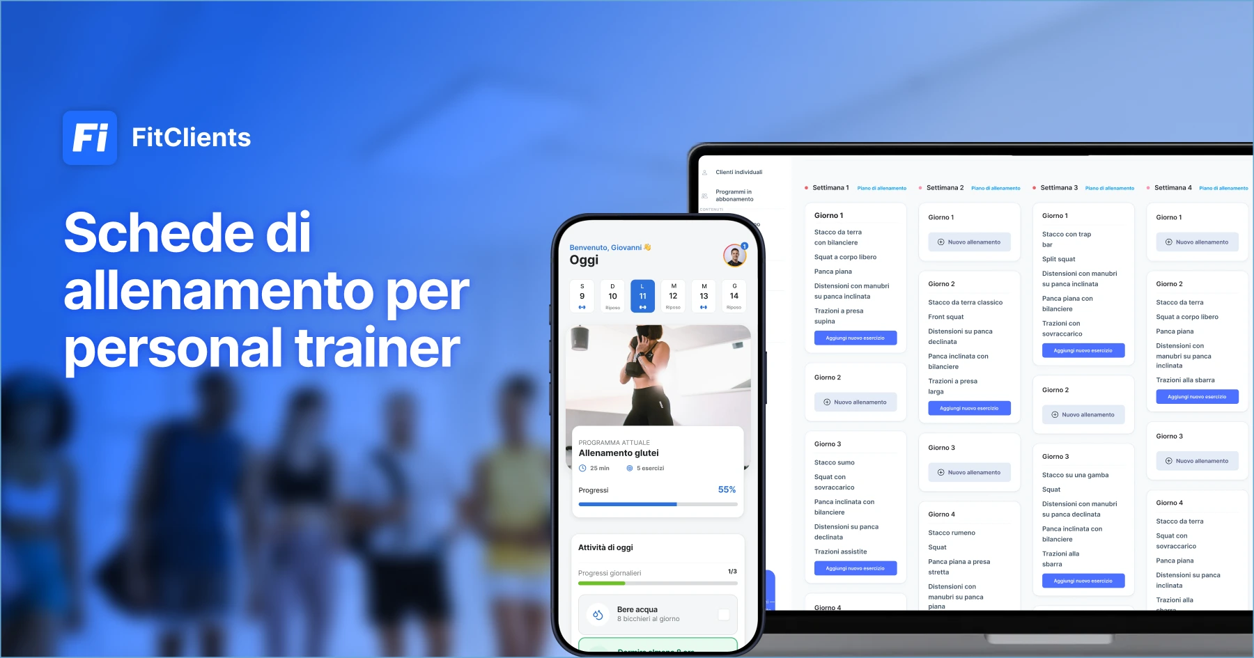 Creatore di schede di allenamento per personal trainer