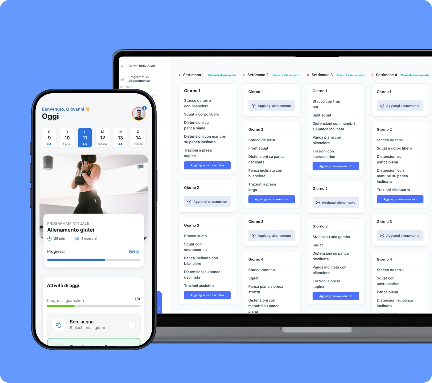 Creatore di siti web fitness con SEO integrata