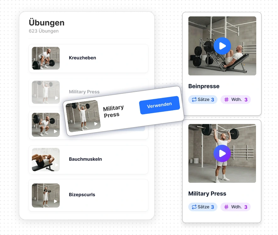 Datenbank für Fitnessübungen