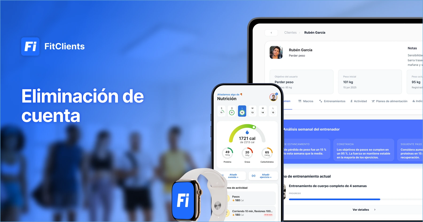 Eliminación de la cuenta