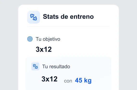 Estadísticas de entrenamiento
