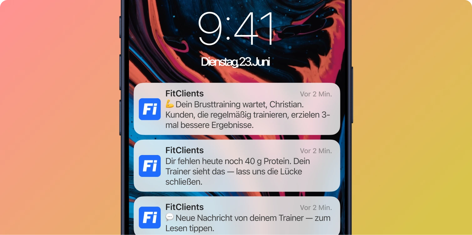 FitClients-Benachrichtigungen