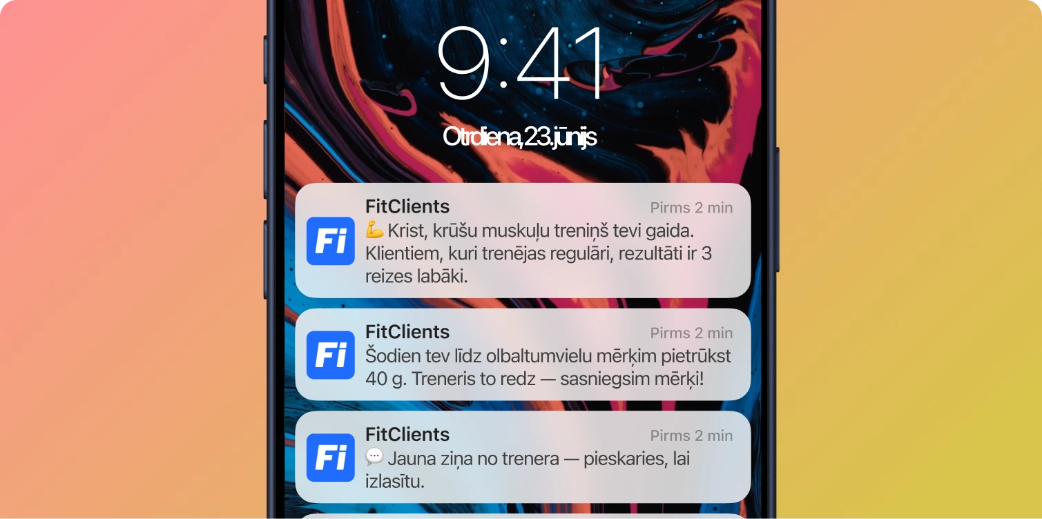 FitClients paziņojumi