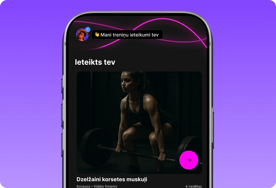 Fitnesa lietotne ar white label risinājumu