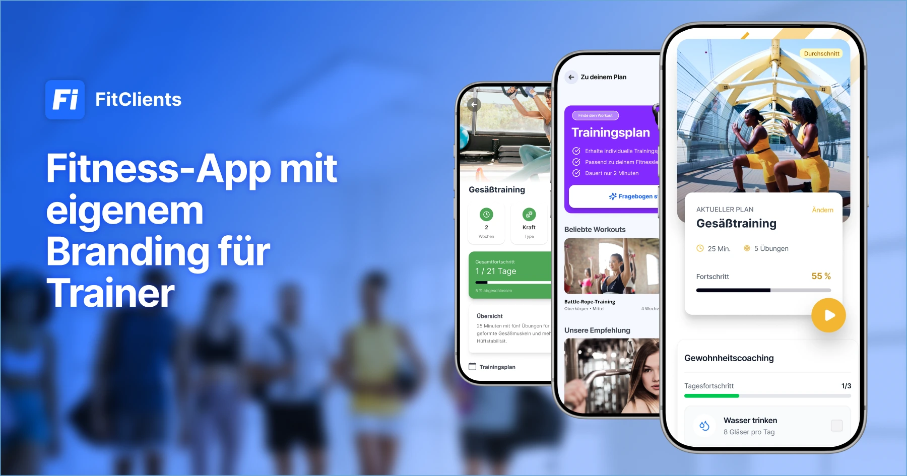Fitness-App im eigenen Markendesign für Personal Trainer