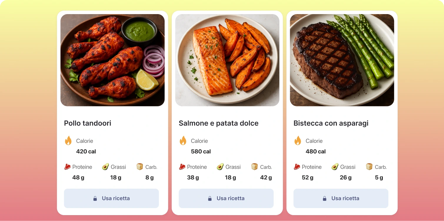 Gestione gratuita dei piani alimentari per personal trainer