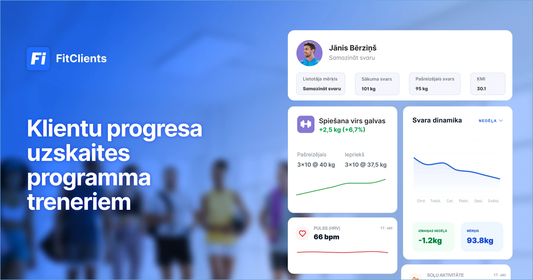Klientu progresa uzskaite personīgajiem treneriem