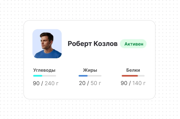 Конструктор планов питания с учётом БЖУ