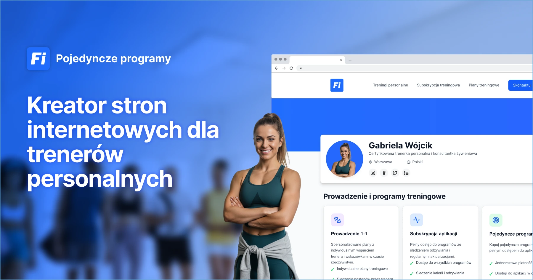 Kreator stron internetowych dla trenerów personalnych