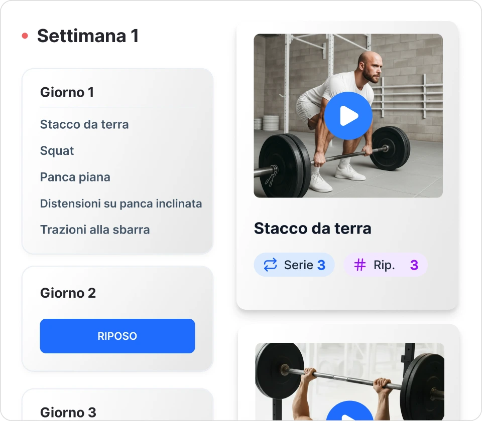 Libreria di video degli esercizi