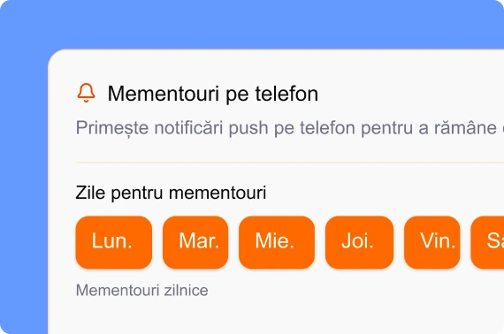 Mementouri pentru clienți