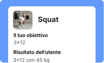Monitoraggio degli obiettivi nello squat