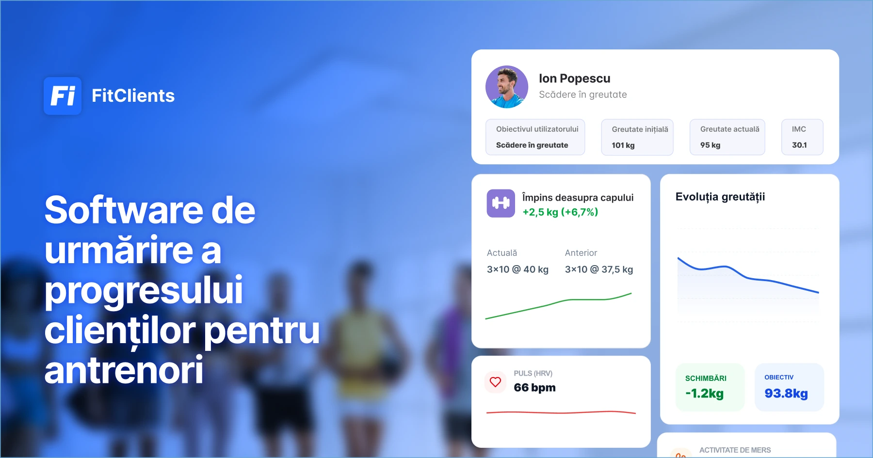Monitorizarea clienților pentru antrenori personali