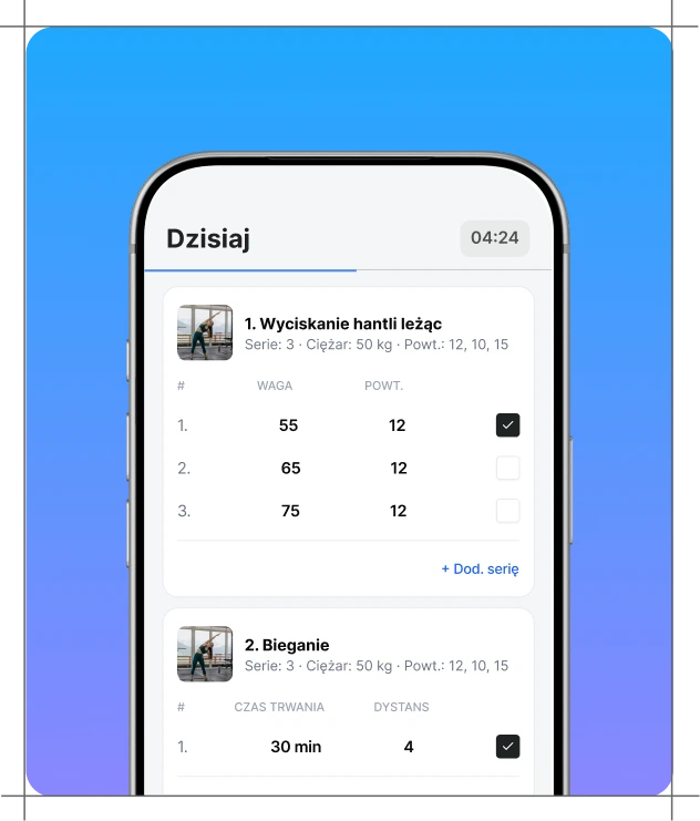 Monitorowanie treningów w aplikacji FitClients