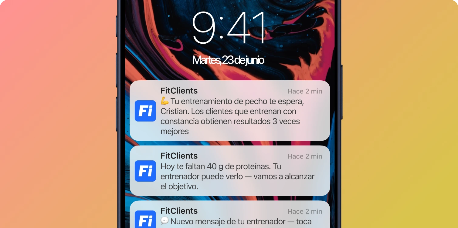 Notificaciones de FitClients