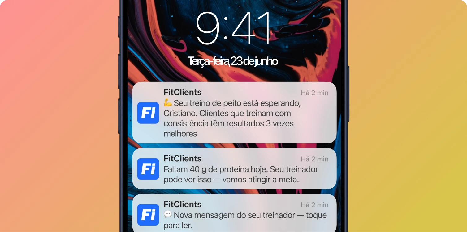 Notificações da FitClients