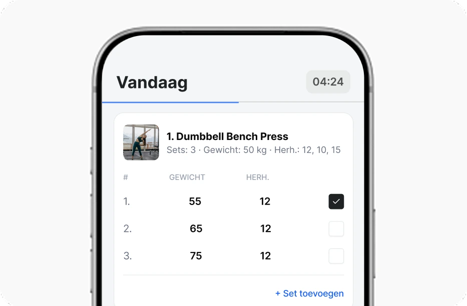 Oefeningen bijhouden in de FitClients-app